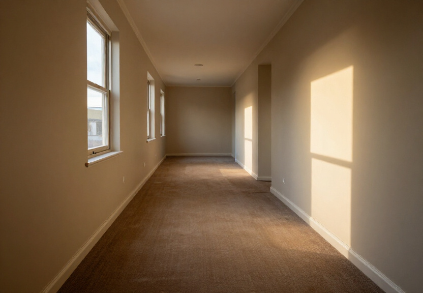 Restored living room in The Ponds after flood cleanup